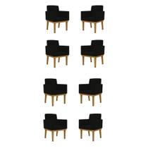 Kit 08 Poltronas Decorativa Reforçada Oferta - Balaqui Decor Preto Kit 08 Poltronas Decorativa Reforçada Oferta - Balaqui Decor Preto