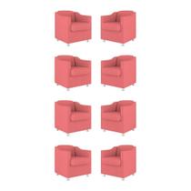 Kit 08 Poltronas Tilla Consultório Recepção Sala Suede Cor:rosa Kit 08 Poltronas Tilla Consultório Recepção Sala Suede Cor:rosa