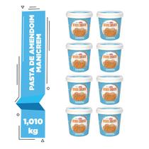 Kit 08 Potes Manicrem Pasta De Amendoim Crocante 1kg