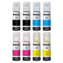 Kit 08 Refil de Tinta compatível T544 para impressora Ecotank Epson L3150