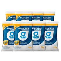 Kit 08 sulfato de aluminio para piscina 2kg cada