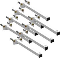 KIT 08 Suportes Haste De Refletor Led Parede Fachada Banner Base Reta 80 Cm KIT 08 Suportes Haste De Refletor Led Parede Fachada Banner Base Reta 80 Cm