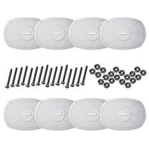 Kit 08 Tela Alto Falante 6x9 Polegadas Com Parafusos Branca