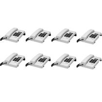 Kit 08 Telefones Com Fio TC 50 Premium Branco Intelbras