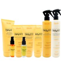 Kit 08 Trivitt Finalizador Sh - Cond - Masc - Leave-in - Fluido - Oleo- Pontas - O Segredo