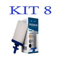 Kit 08 Velas Para Filtro Barro Alcalina Premium Tripla Ação