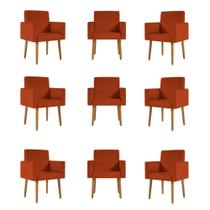 Kit 09 Cadeiras Poltronas Decorativa - Escritório - Recepção