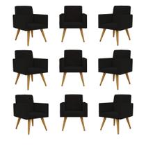 Kit 09 Cadeiras Poltronas Decorativa - Escritório - Recepção