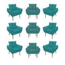Kit 09 Cadeiras Poltronas Opala Clinica Salão Balaqui Decor Azul Turquesa Kit 09 Cadeiras Poltronas Opala Clinica Salão Balaqui Decor Azul Turquesa