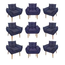Kit 09 Cadeiras Poltronas Opala Clinica Salão Balaqui Decor