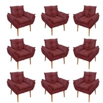 Kit 09 Cadeiras Poltronas Opala Clinica Salão Balaqui Decor