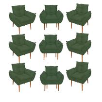 Kit 09 Cadeiras Poltronas Opala Clinica Salão Balaqui Decor