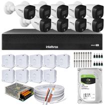 Kit 09 Cameras 1220 Full Color Intelbras Dvr Mhdx 16 Ch Color Noite 1TB Kit 09 Cameras 1220 Full Color Intelbras Dvr Mhdx 16 Ch Color Noite 1TB