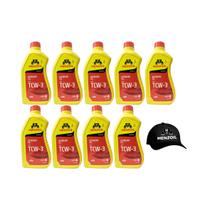 Kit 09 Litros Óleo TCW3 Menzoil 2T Motores de Popa + 01 Boné