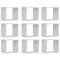 Kit 09 Nichos Organizador 30x30cm Branco G01 - AJL Móveis