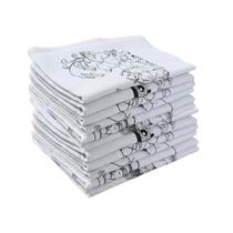 Kit 09 Pano De Prato Copa KazzaVip Sacaria 95% Algodão Estampa Contorno para Colorir 45cmx71cm Branco Off-White Kit 09 Pano De Prato Copa KazzaVip Sacaria 95% Algodão Estampa Contorno para Colorir 45cmx71cm Branco Off-White