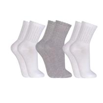 Kit 09 Pares Meias Esportiva Cano Alto Longo Adulto Atoalhada Original Algodão