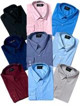 KIT 09 peças - Camisa Social Manga Longa Slim e Tipo Linho (sem branco e linho bege) KIT 09 peças - Camisa Social Manga Longa Slim e Tipo Linho (sem branco e linho bege)