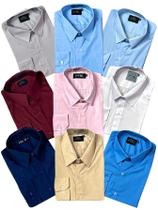 KIT 09 peças - Camisa Social Manga Longa Slim e Tipo Linho (sem preto e linho azul cobalto) KIT 09 peças - Camisa Social Manga Longa Slim e Tipo Linho (sem preto e linho azul cobalto)