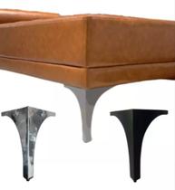 Kit 09 Pés Curve De Alumínio 20cm P/ Sofá, Poltrona Pronta Entrega