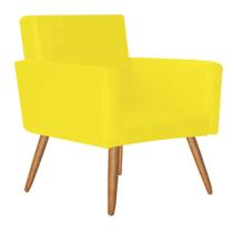 Kit 09 Poltrona Cadeira Nina Decorativa Recepção Sala De Estar Suede Amarelo - KDAcanto Móveis Kit 09 Poltrona Cadeira Nina Decorativa Recepção Sala De Estar Suede Amarelo - KDAcanto Móveis