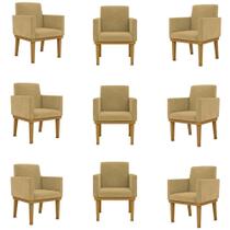 Kit 09 Poltronas Decorativa Reforçada Balaqui Decor Cor:capuccino