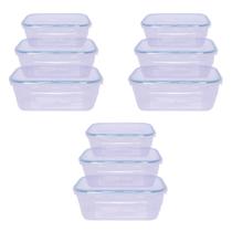 Kit 09 Potes Plástico Herméticos 500/1000/1500ml Food Lock Kit 09 Potes Plástico Herméticos 500/1000/1500ml Food Lock
