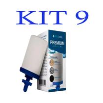 Kit 09 Velas Para Filtro Barro Alcalina Premium Tripla Ação