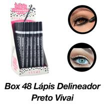 Kit 0Box 0com 48 Lápis Caneta Delineadora Preto Tonalidade 1 A Prova de Água Viva0i
