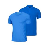 Kit 1 + 1 Camiseta Básica Masculina Algodão E Polo Piquet