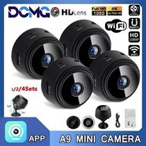 Kit 1/2/3/4 Câmeras A9 HD Mini com visão noturna Wifi Câmera 1080P Vigilância Kit 1/2/3/4 Câmeras A9 HD Mini com visão noturna Wifi Câmera 1080P Vigilância