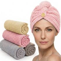 KIT 1 , 2 , 3 e 5 Pçs Touca de Banho Mágica Toalha De Cabelo para Secar Cabelo em Microfibra Premium