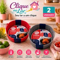 Kit 1/2/3 Formas de Silicone Redonda 16cm Assadeira Air Fryer e Forno para Fritadeira Elétrica com Alça COR ALEATÓRIA Kit 1/2/3 Formas de Silicone Redonda 16cm Assadeira Air Fryer e Forno para Fritadeira Elétrica com Alça COR ALEATÓRIA