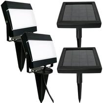 Kit 1/2/3 Refletor Solar Jardim Super Led 200x Mais Forte Verde Amarelo Branco Verde Parede Gramado Spot Luminária