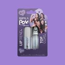 Kit 1.3 impala pov 1 top coat 1 gloss labial maria nicolly