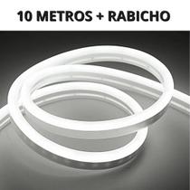 KIT 1 a 10 Metros Mangueira Fita LED Neon Flex Branco Frio 6500K + Rabicho KIT 1 a 10 Metros Mangueira Fita LED Neon Flex Branco Frio 6500K + Rabicho