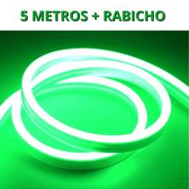 KIT 1 a 10 Metros Mangueira Fita LED Neon Flex Verde + Rabicho KIT 1 a 10 Metros Mangueira Fita LED Neon Flex Verde + Rabicho