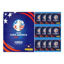Kit 1 Álbum Copa América Usa 2024 + 50 Figurinhas (10 Envelopes)