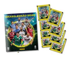 Kit 1 Álbum mais 50 figurinhas do Brasileirão 2025 10 envelopes