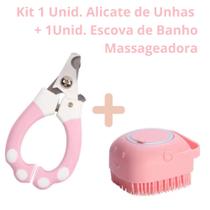 Kit 1 Alicate Corta Unhas + 1 Escova Banho Massageadora Pet Cachorro e Gatos Kit 1 Alicate Corta Unhas + 1 Escova Banho Massageadora Pet Cachorro e Gatos