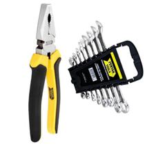 Kit-1 Alicate Universal 8"Pol + 1 Jogo 8 Chaves Fixa/Estrela Combinadas Fertak Kit-1 Alicate Universal 8"Pol + 1 Jogo 8 Chaves Fixa/Estrela Combinadas Fertak