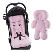 KIT 1 ALMOFADA CARRINHO 1 Bebê Conforto - POÁ ROSA