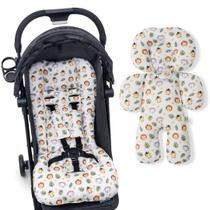Kit 1 almofada para carrinho 1 bebê conforto - safari n2 Kit 1 almofada para carrinho 1 bebê conforto - safari n2