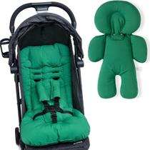 Kit 1 almofada para carrinho 1 bebê conforto - verde