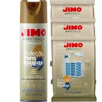 Kit 1 Anti Traça Spray 300ml Jimo + 3 Cartela Antitraça Jimo Kit 1 Anti Traça Spray 300ml Jimo + 3 Cartela Antitraça Jimo