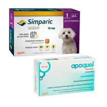Kit 1 Apoquel 3,6mg e 1 Simparic 10mg 2,6 a 5kg