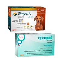 Kit 1 Apoquel 5,4mg e 1 Simparic 20mg 5,1 a 10kg - Zoetis