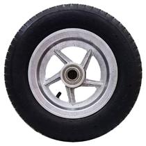 Kit 1 Aro Roda de Aluminio 1 Pneu 1 Camara de Ar 3,50x8 Polegadas Para Carrinho Ceramica Tijolo Carretinha 200 Kg