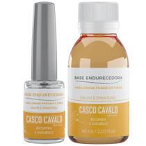 Kit 1 Base Endurecedora 8ml + 1 Refil Base Endurecedora 60ml Casco Cavalo