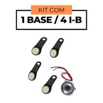 Kit - 1 Base Leitora + 4 Ibuttons Ds1990 - Tipo Chaveiro
